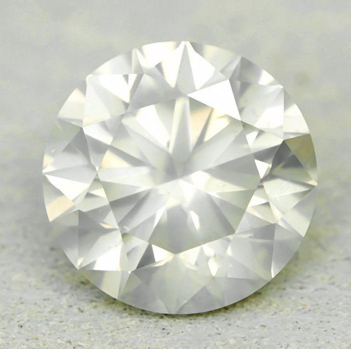 钻石 - 2.22 ct - 明亮型 - Natural Fancy Light Yellowish Grey - SI2 微内含二级