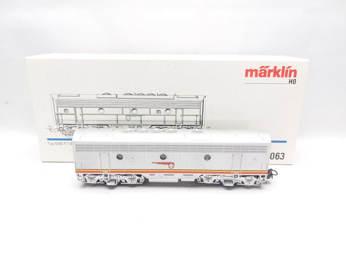 Märklin H0 - 4063 - Diesellokomotive (1) - B-Einheit für EMD F7, Dummy - Santa Fe