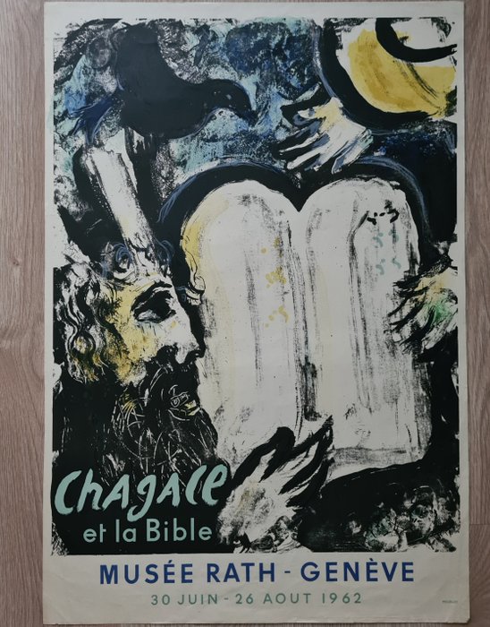 Marc Chagall Mourlot - "Mozes et la Bible" - 1960-luku