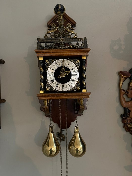 Orologio da parete - Orologio Zaandam/Zaanse - Legno, rovere - 1960-1970