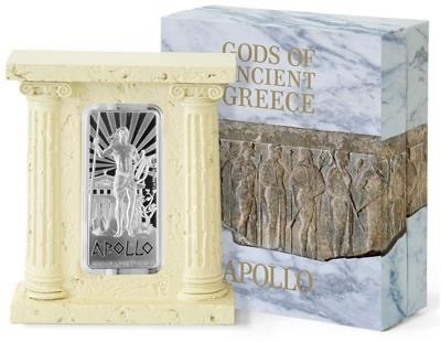 Szamoa. 5 Dollars 2015 Apollo - Gods of Ancient Greece, 2 Oz (.999)