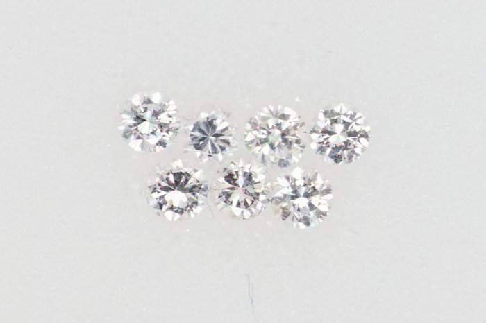 7 pcs Diamonds - 0.33 ct - Γύρος - NO RESERVE PRICE - F - H - SI1, SI2