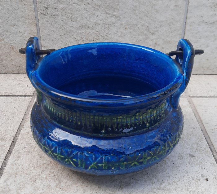 Bitossi - Aldo Londi - Vase -  Blaues Rimini  - Keramik