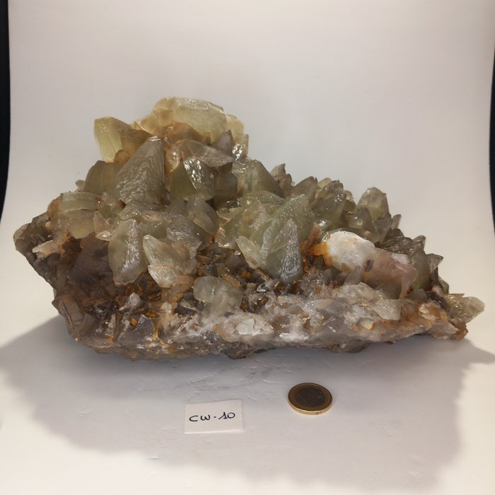 Calcit Krystaller - Høyde: 28 cm - Bredde: 18 cm- 5.96 kg - (1)