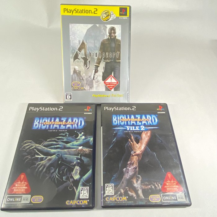 Sony - PlayStation2 (region japan)BioHazard -Set of 3 titles-Japan Import - 电子游戏