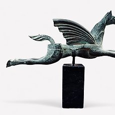 Figuur – Art Nouveau Pegasus sculpture (23cm wide) – Brons