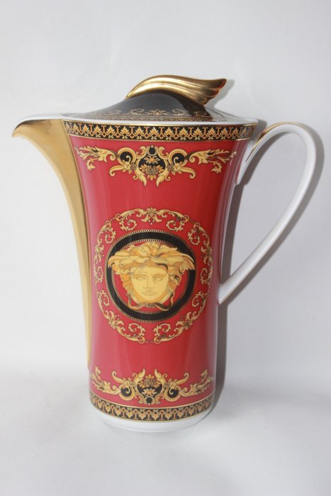Rosenthal Gianne Versace - 茶壺 - 美杜莎紅 - 24 厘米 - 瓷器