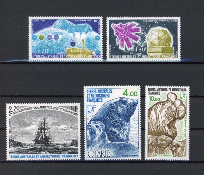 TAAF 1978/1990 - Correo aéreo - Los 12 años completos de sellos - Presupuesto: 318,90 € - Yvert PA 51/114