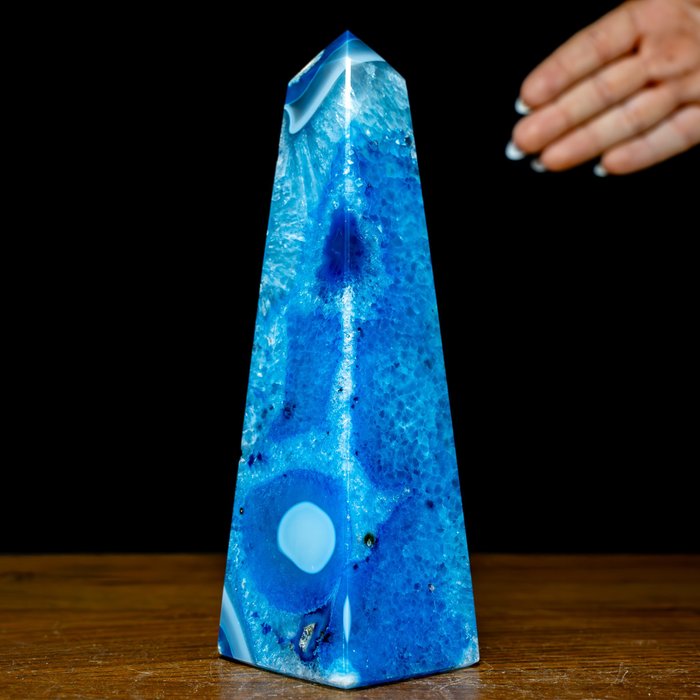 Raro AAA +++ Artistico Blu ghiaccio - Agata Punta, Brasile 2828,8 ct- 565.76 g