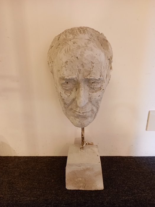 Quinto Martini (1908 - 1990) - Γλυπτό, Busto di Mario Luzi - 46 cm - Γύψος