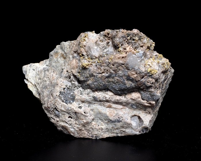 Gold Kristalle auf Muttergestein - Höhe: 6 cm - Breite: 3.5 cm- 80 g