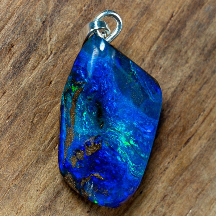 Raro pendente in opale boulder naturale lucido Pendente 11.465 ct- 2.29 g