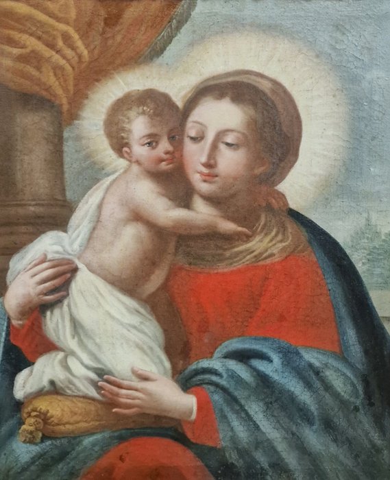 Scuola italiana (XVII-XVIII) - Madonna con bambino