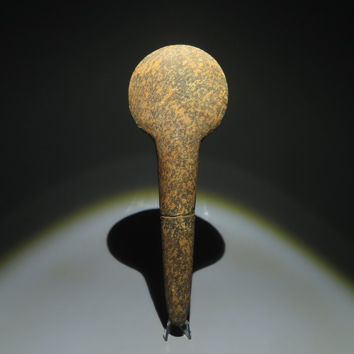 Neolittiske, amerikanske innfødte Stein Luke "spud". ca. 2000 f.Kr. 18,5 cm H.