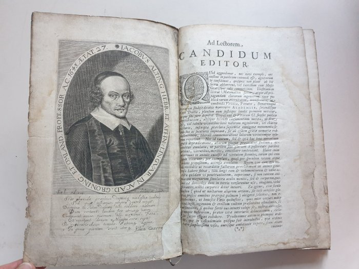 Stephen van Laamsŵeerde, Theodor Matham, Crispin de Passe et al - Effigies & vitae professorum Academiae Groningae & Omlandiae w/21 engraved portraits - 1654