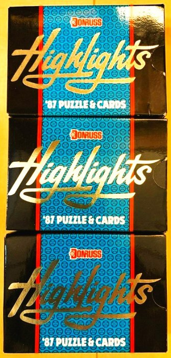 1987 - Fleer - Donruss MLB Highlights - 3 Sealed box