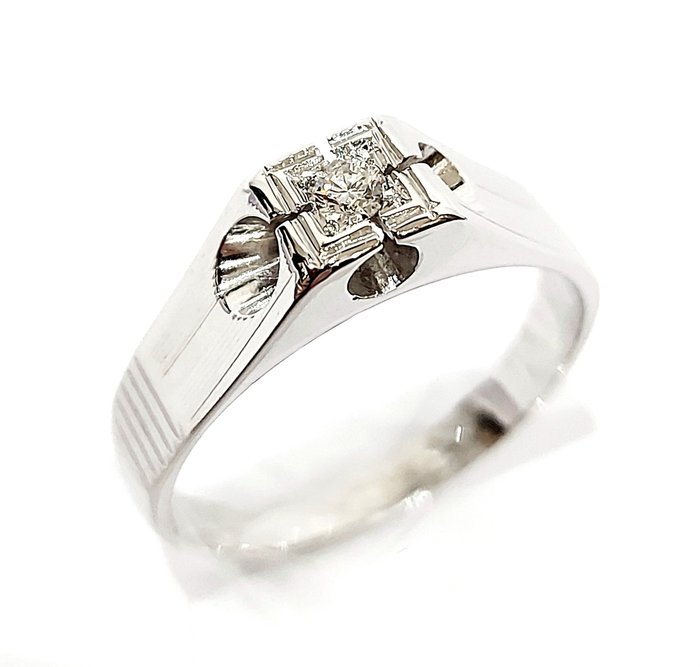 Ring Vittguld Diamant  (Natural) 