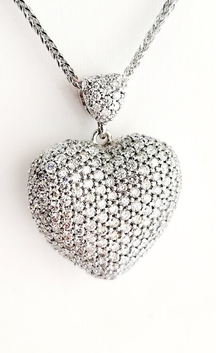 Halsband med hänge Vittguld Diamant  (Natural)