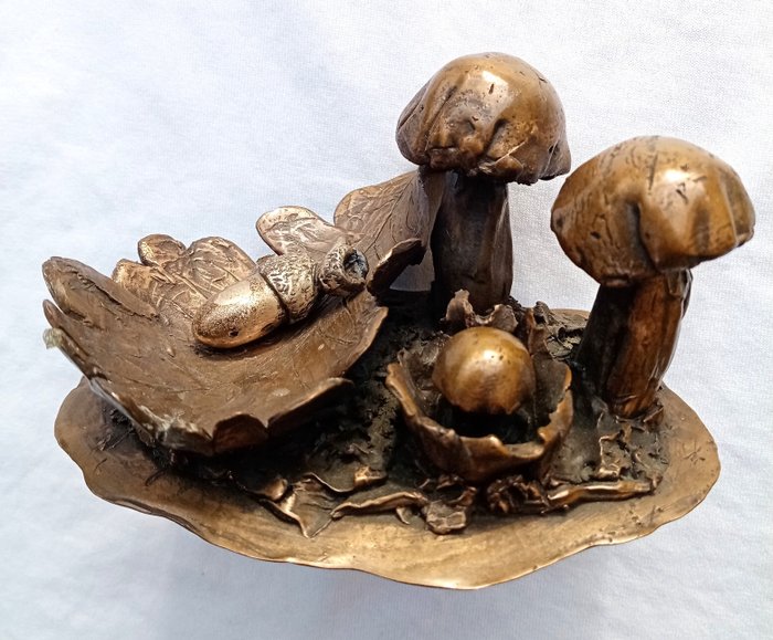 Giglio - Escultura, Champignons - 6 cm - Bronce patinado