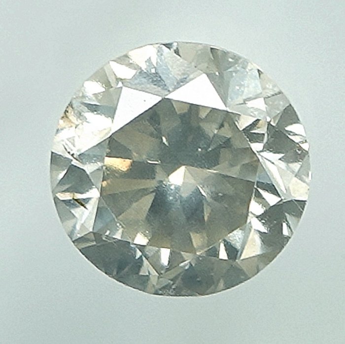 Diamant - 0.50 ct - Briliant - Natural Fancy Light Yellowish Grey - SI2