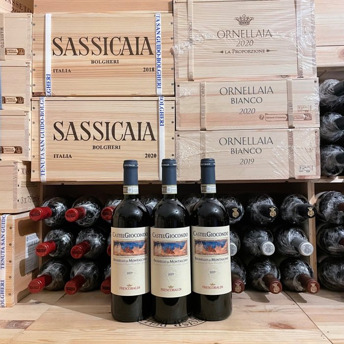 2019 Marchesi Frescobaldi, Castelgiocondo - 蒙達奇諾·布魯奈羅 - 3 瓶 (0.75L)