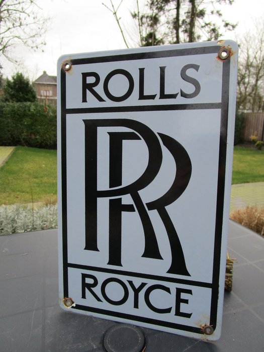 Sign - Rolls-Royce - Emaille reclamebord Rolls Royce
