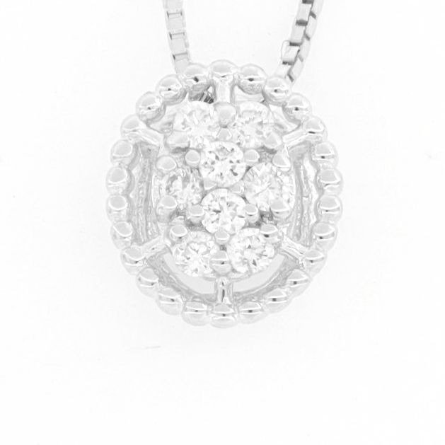 Ohne Mindestpreis - Halskette - 18 kt Weißgold Diamant  (Natürlich) 