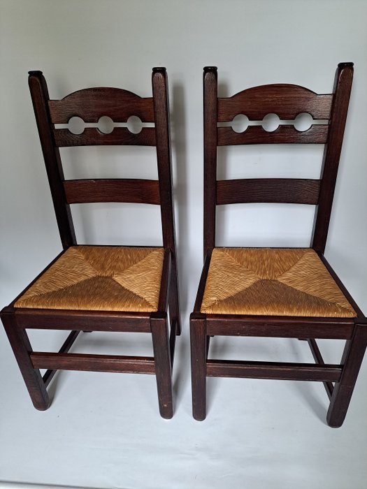 TopForm - Dining room chair - Wood, Two chairs - rush seat