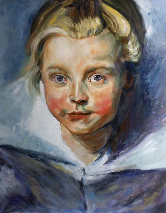 Andrea Elyes Kouira (XX-XXI), after Peter Paul Rubens - Clara Serena Rubens Portrait