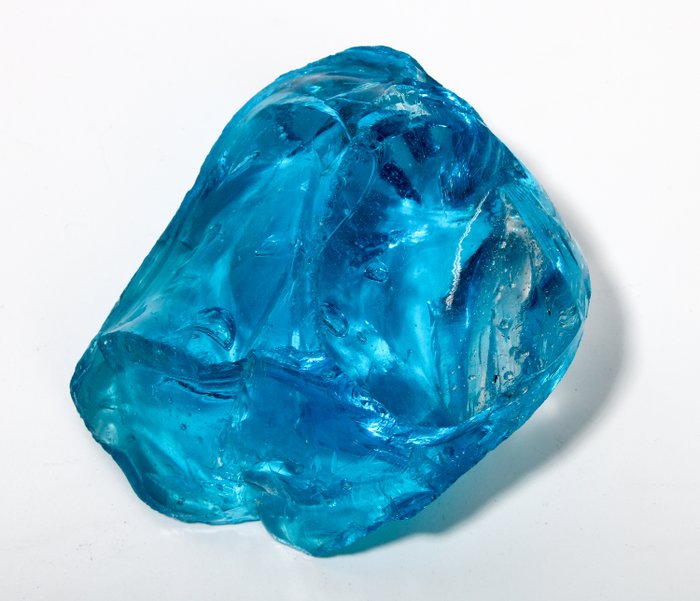 Andarablauw marine Transparant Kristal - Hoogte: 6 cm - Breedte: 9 cm- 0.4 kg - (1)