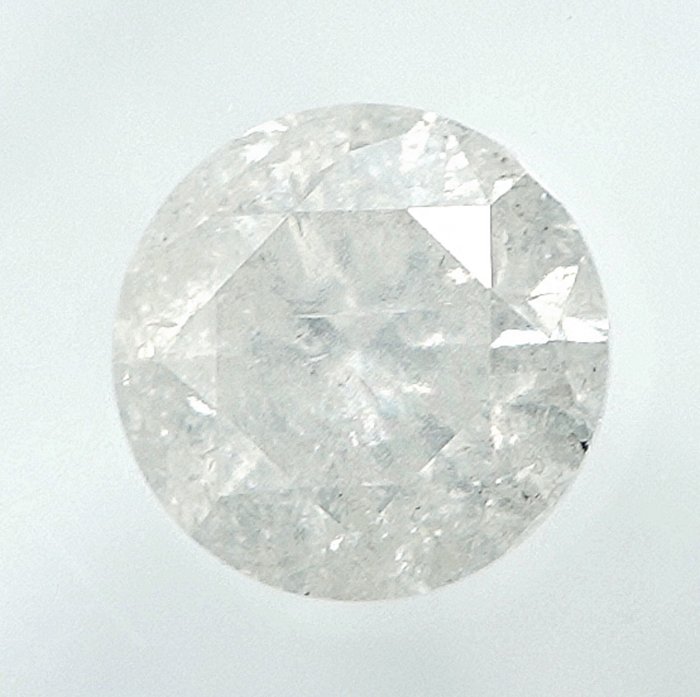 鑽石 - 0.50 ct - 明亮型 - H(次於白色的有色鑽石) - I3 - NO RESERVE PRICE