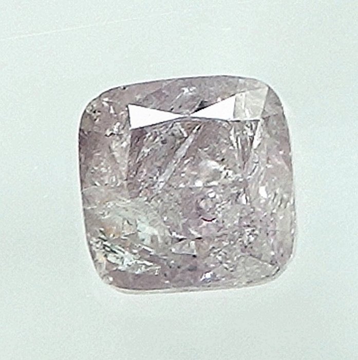 Diamant - 0.26 ct - Kissen - Natural Fancy Light Pink - I3 - NO RESERVE PRICE