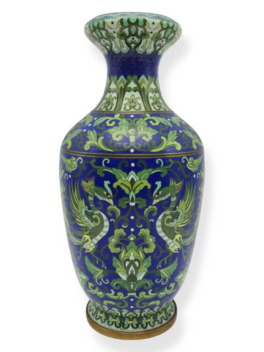 花瓶 - 景泰藍琺瑯與鎏金銅 - 中國