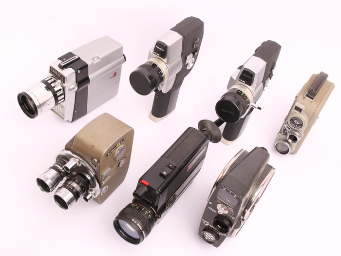 Canon, Eumig, Fujica, Yashica, Sankyo Fujica P400, Sankyo 8-R, Canon 310XL, Yashica 25, Eumig C3, Quarz M Videocámara analógica
