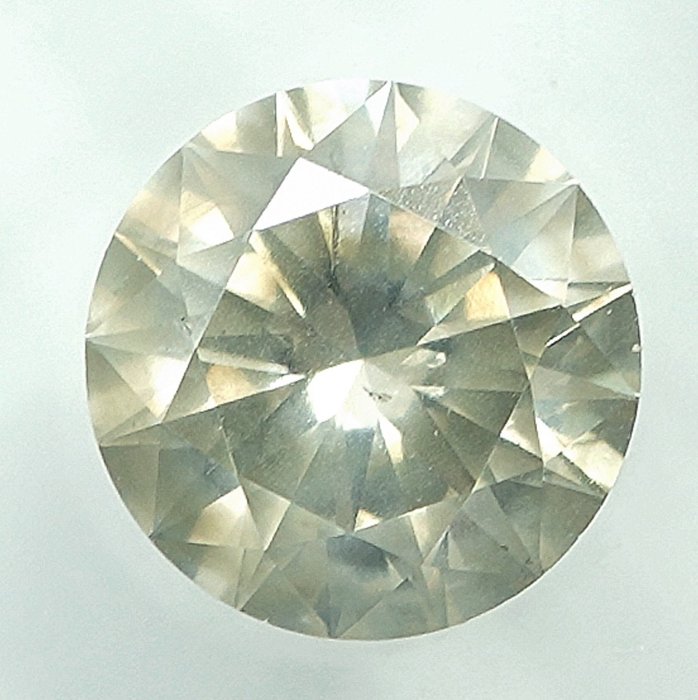 1 pcs Diament  (W kolorze naturalnym)  - 1.02 ct - Fancy light Żółtawy Szary - SI2 (z nieznacznymi inkluzjami) - Raport gemmologiczny Antwerpia (GRA)