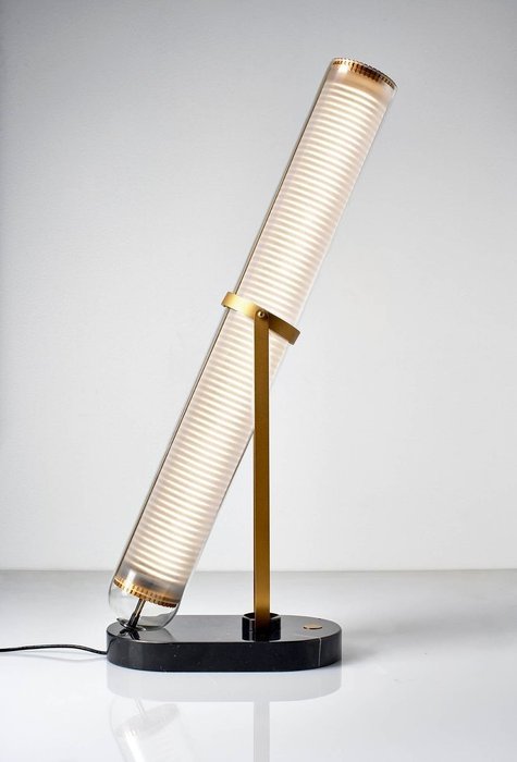 DCW edition Paris Jean-Louis Frechin - Lámpara de sobremesa - La lámpara Frechin - Aluminio, Mármol, Vidrio