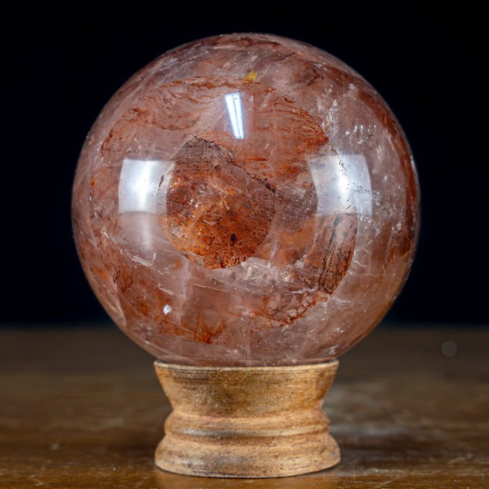 Amazing Natural AA ++ Red Fire Quartz Sphere- 760.71 g