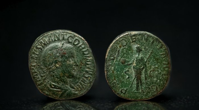 罗马帝国. 戈尔迪安三世（公元238-244）. Sestertius Rome - Providentia  (没有保留价)