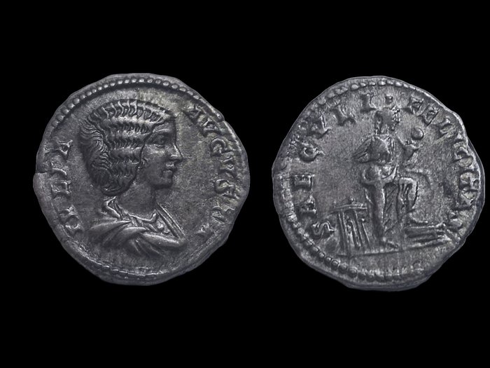 Império Romano. Julia Domna (Augusta, AD 193-217). Denarius Rome - SAECVLI FELICITAS