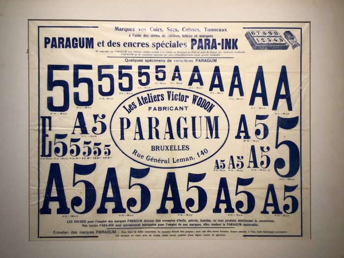 Anonymous - Paragum advertising poster typography - Années 1910