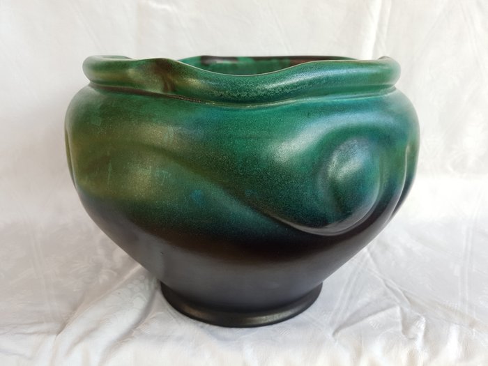 Fons Decker - Vaso - Pote de cache raro (verde!) modelo antigo "FO 8 B" - Cerâmica