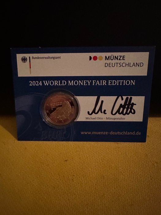 Niemcy. 2 Euro 2024 "Mecklenburg-Vorpommern - World Money Fair Edition" - Signed by the author  (Bez ceny minimalnej
)
