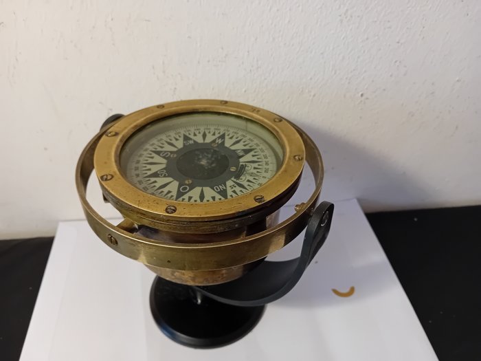 航海指南针 - 黄铜玻璃无磁支架