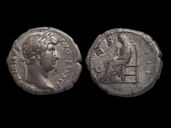 Império Romano. Adriano (117-138 d.C.). Denarius Rome, ca. AD 128-129
