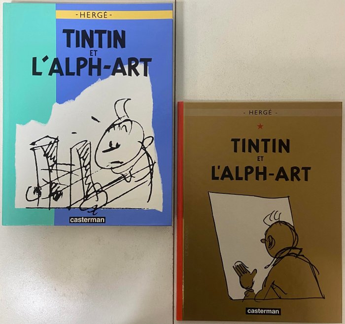 Tintin T24 - 2x Tintin et L'Alph-art - 2x C - 2 Album - Πρώτη έκδοση - 1986/2004