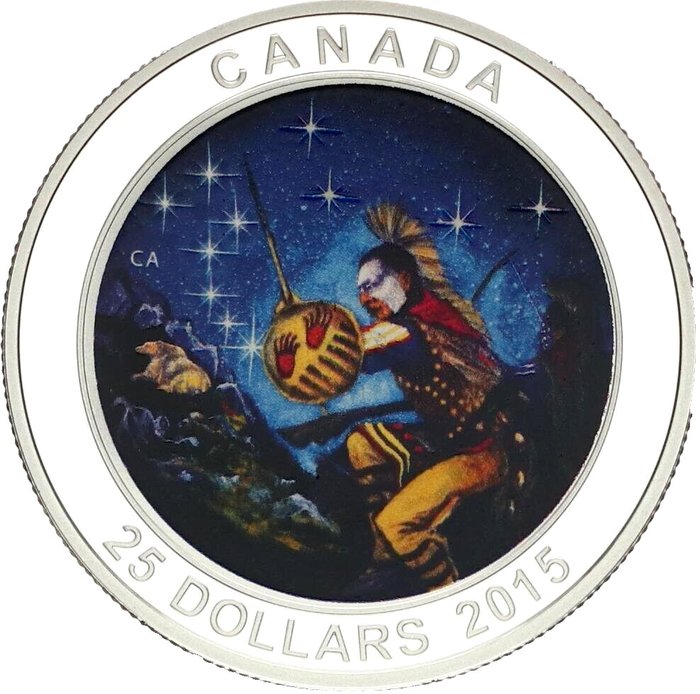 Canadá. 25 Dollars 2015 "The Wounded Bear", 1 Oz (.999) Proof  (Sem preço de reserva)
