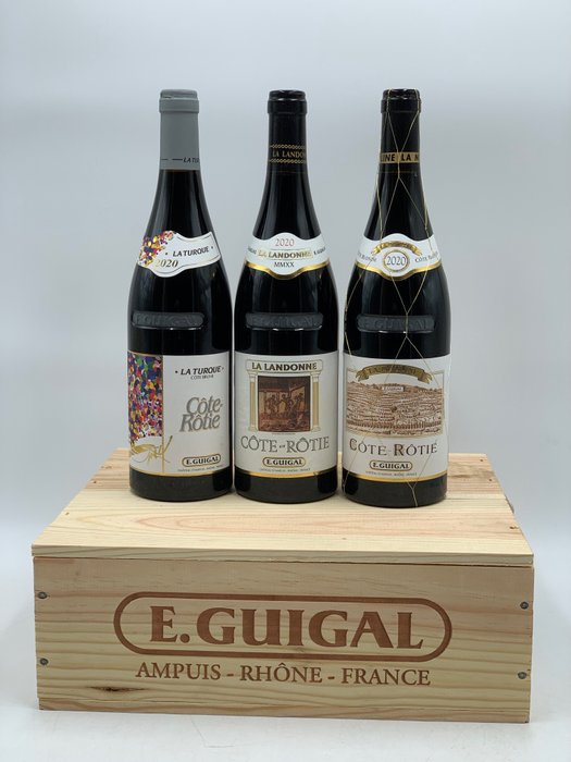 2020 Guigal Coffret Trilogie Côte-Rôtie, La Turque, La Landonne & La Mouline - Rhône - 3 Bottles (0.75L)
