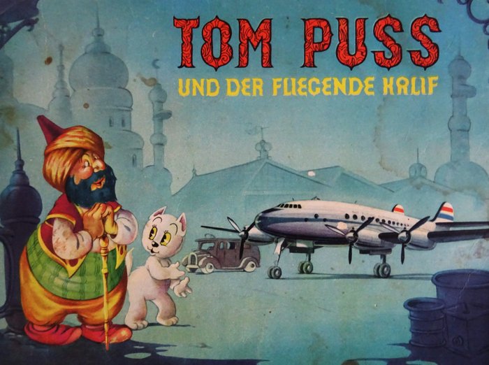Tom Poes - Tom Puss und der fliegende Kalif - 1 Album - Pierwsze Wydanie - 1953