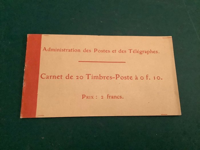 Franța  - Broșură de ștampile Semeuse Cameo - Yvert 138 C1