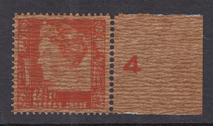Índias Orientais Holandesas 1933 - Rainha Guilhermina, em papel preparado - NVPH 181A